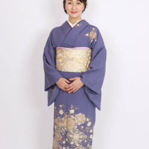 訪問着 紫 花